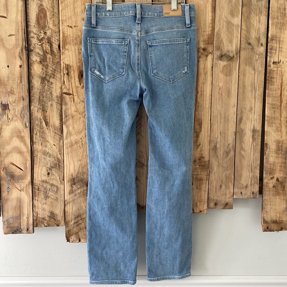 PAIGE Amber Mid Rise Straight Fiesta Destructed Size 25 - Picture 9 of 14